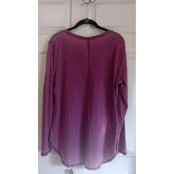 NWT Seven dark purple fuchsia rhinestone long sleeve top - Picture 7 of 7